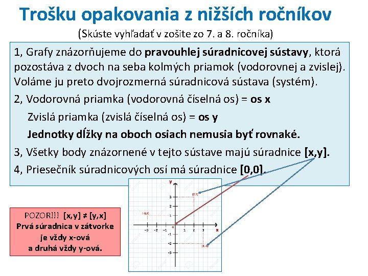 Trošku opakovania z nižších ročníkov (Skúste vyhľadať v zošite zo 7. a 8. ročníka)