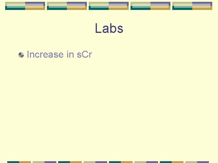 Labs Increase in s. Cr 