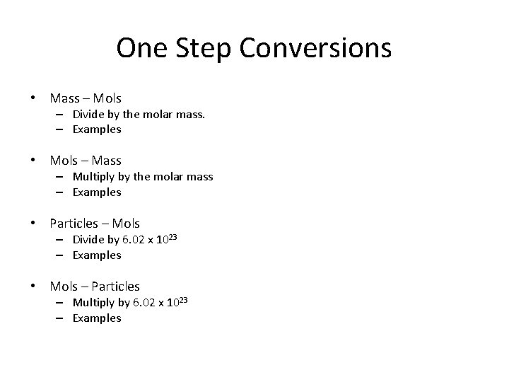 Chapter 10 The Mole Chemical Measurements Atomic Mass