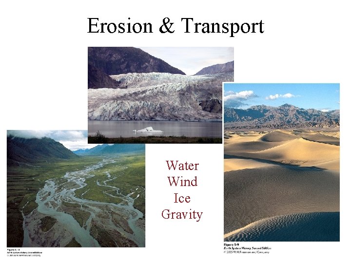 Erosion & Transport Water Wind Ice Gravity 