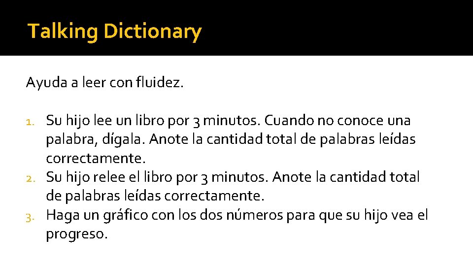 Talking Dictionary Ayuda a leer con fluidez. Su hijo lee un libro por 3