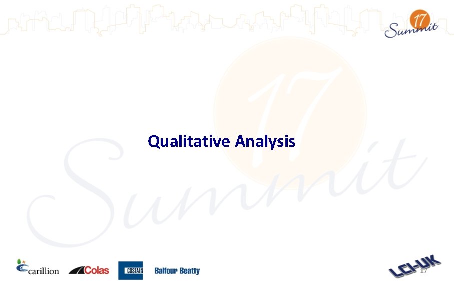 Qualitative Analysis 17 Qualitative Analysis 17