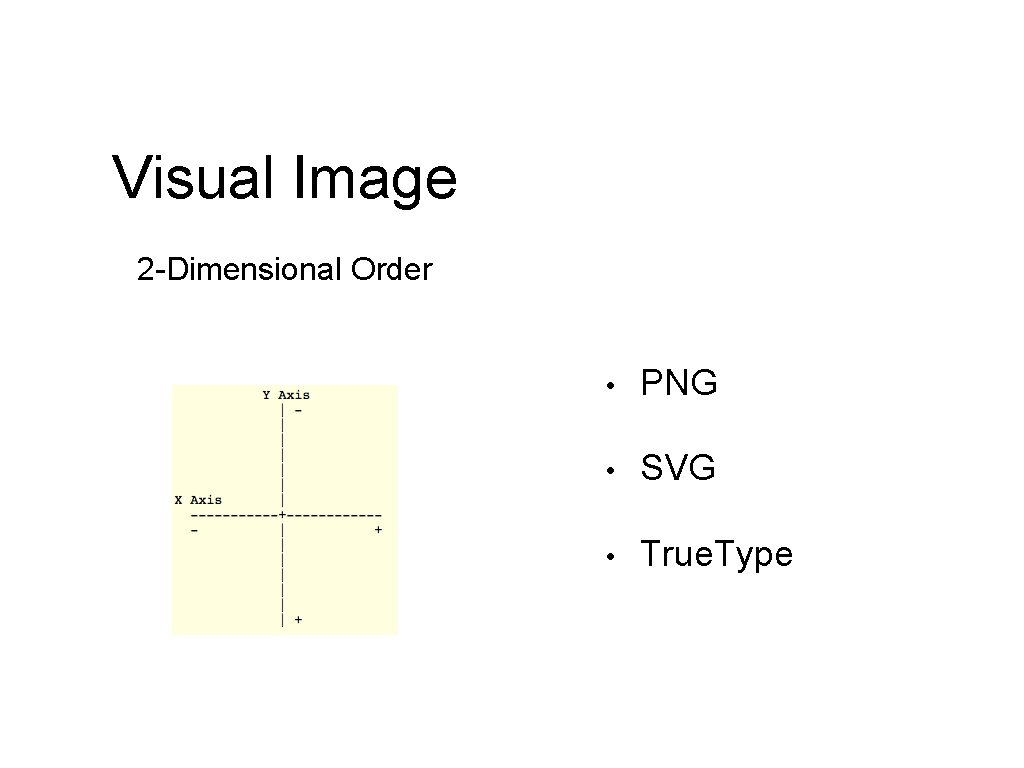 Visual Image 2 -Dimensional Order • PNG • SVG • True. Type 