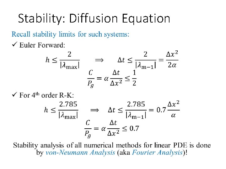 Stability: Diffusion Equation • 