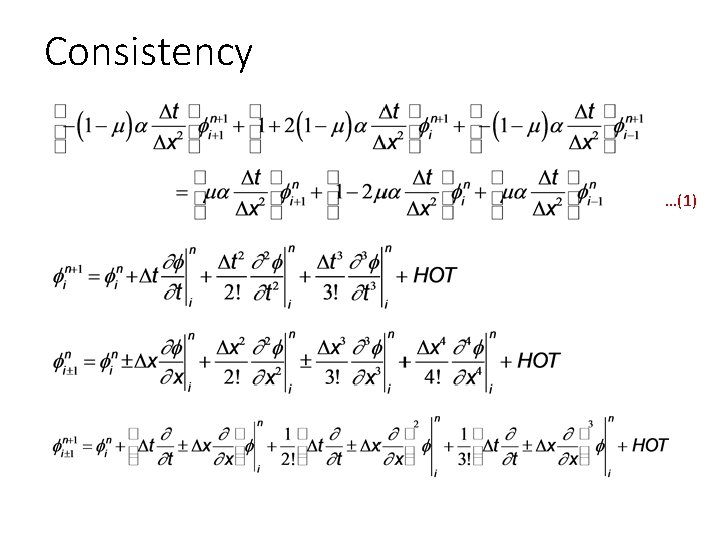 Consistency …(1) 