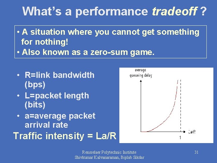 What’s a performance tradeoff ? • A situation where you cannot get something for