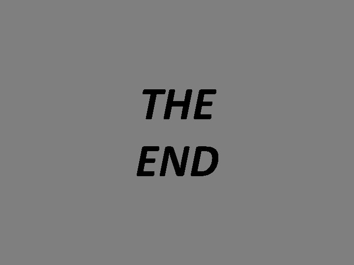 THE END 