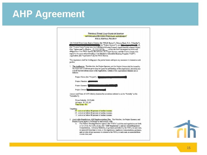 AHP Agreement 15 