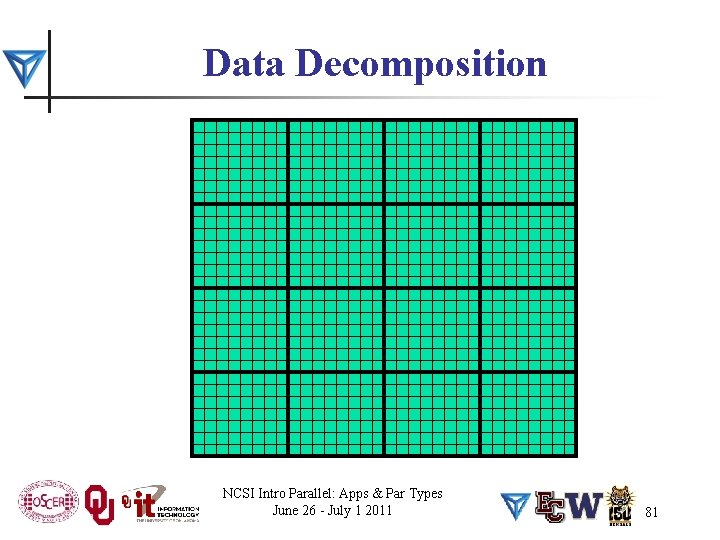 Data Decomposition NCSI Intro Parallel: Apps & Par Types June 26 - July 1