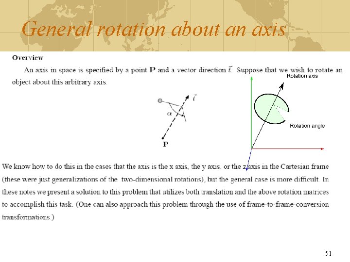 General rotation about an axis 51 