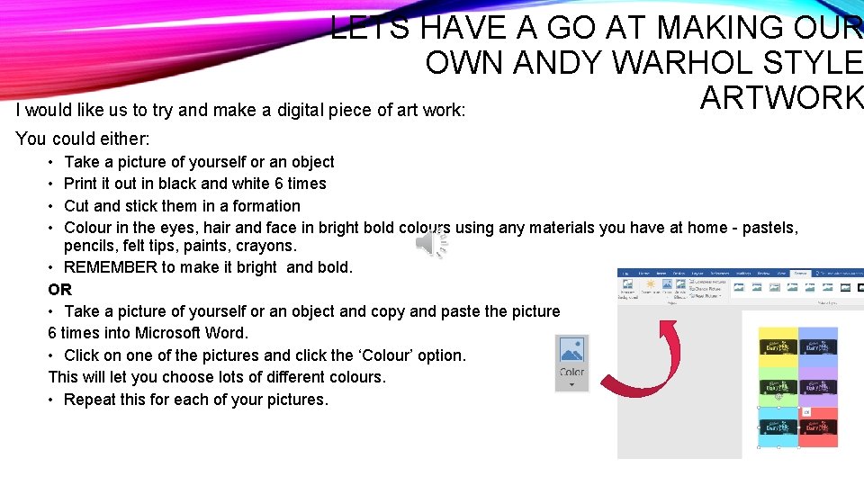 ART Wednesday 20 th January ANDY WARHOL Andy