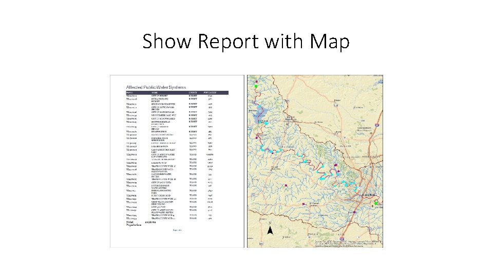 Show Report with Map 