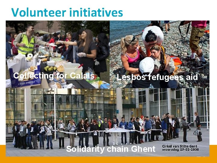 Volunteer initiatives Collecting for Calais 7 Lesbos refugees aid Solidarity chain Ghent 
