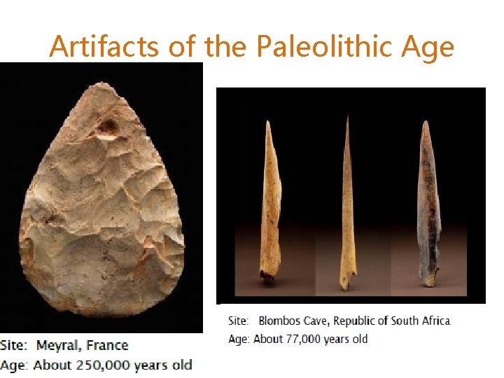 Artifacts of the Paleolithic Age 