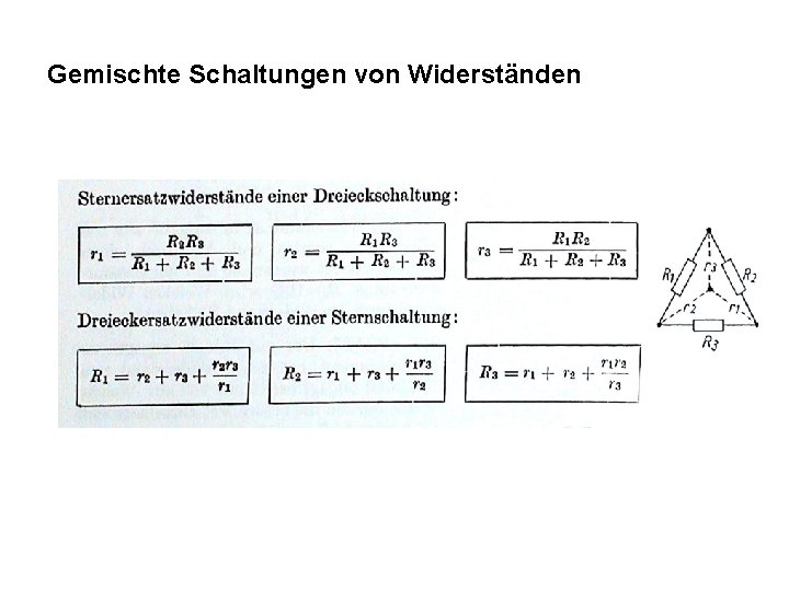 Gemischte Schaltungen von Widerständen 