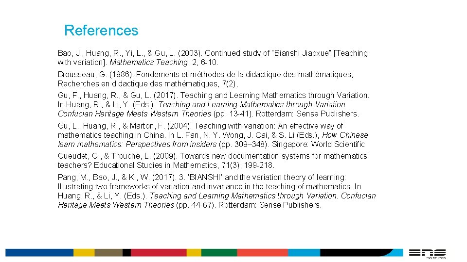 References Bao, J. , Huang, R. , Yi, L. , & Gu, L. (2003).