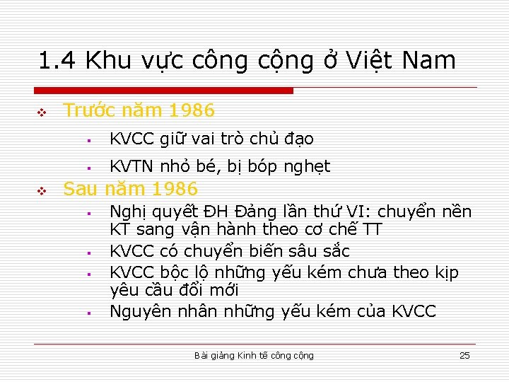 1. 4 Khu vực công cộng ở Việt Nam v v Trước năm 1986