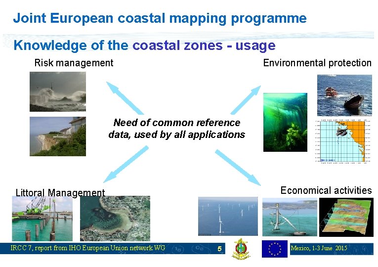 Joint European coastal mapping programme Knowledge of the coastal zones - usage Risk management