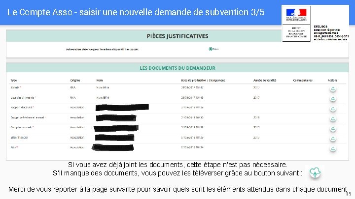 Le Compte Asso - saisir une nouvelle demande de subvention 3/5 Si vous avez