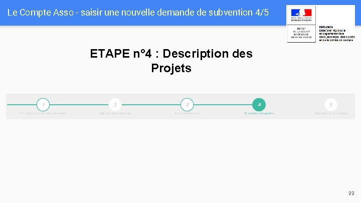 Le Compte Asso - saisir une nouvelle demande de subvention 4/5 ETAPE n° 4