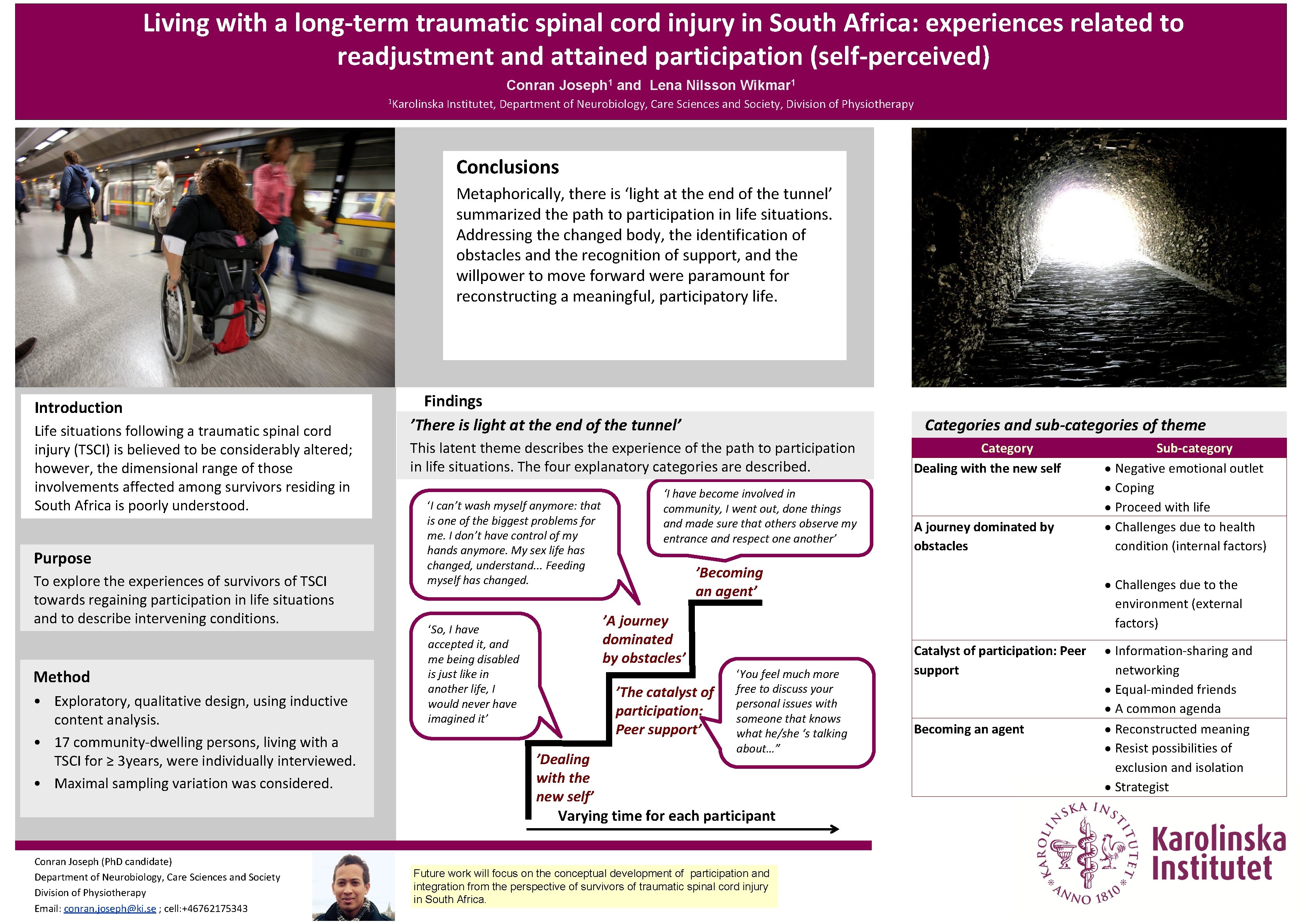 Living with a long-term traumatic spinal cord injury in South Africa: experiences related to Living with a long-term traumatic spinal cord injury in South Africa: experiences related to