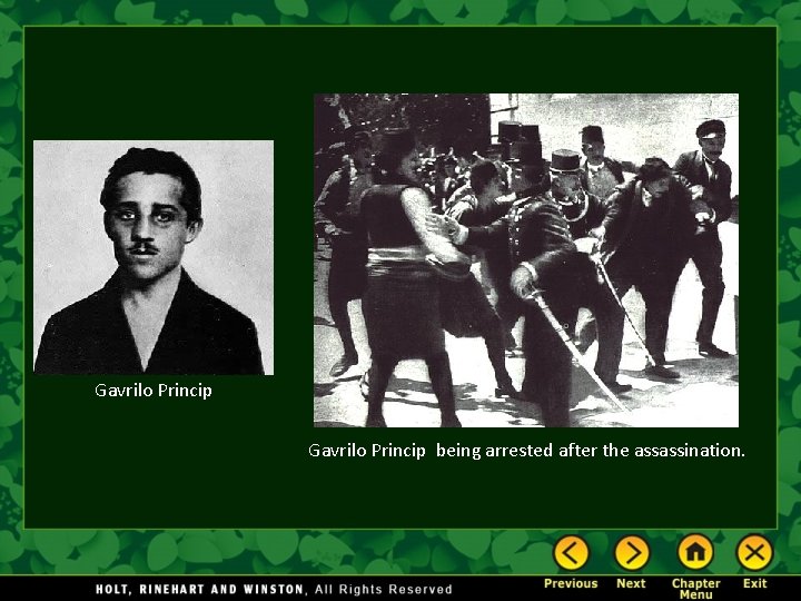 Gavrilo Princip being arrested after the assassination. 