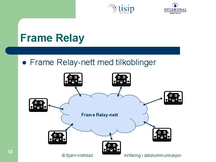 Frame Relay l Frame Relay-nett med tilkoblinger Frame Relay-nett 19 © Bjørn Klefstad Innføring