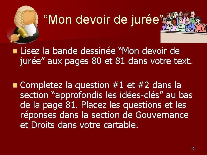 “Mon devoir de jurée” n Lisez la bande dessinée “Mon devoir de jurée” aux