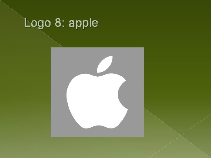 Logo 8: apple 