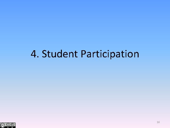 4. Student Participation 16 