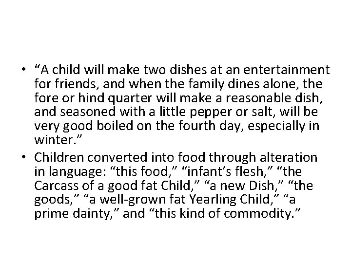  • “A child will make two dishes at an entertainment for friends, and