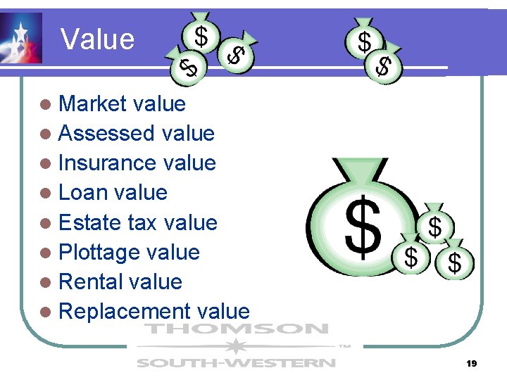 Value l Market value l Assessed value l Insurance value l Loan value l Value l Market value l Assessed value l Insurance value l Loan value l