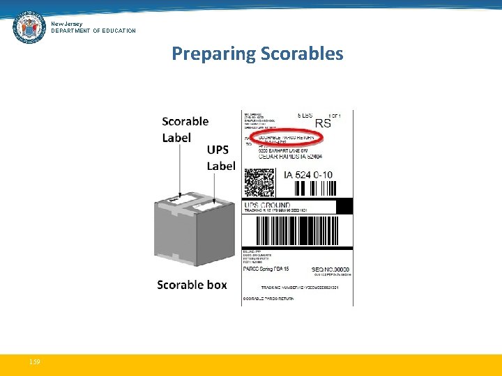New Jersey DEPARTMENT OF EDUCATION Preparing Scorables 159 