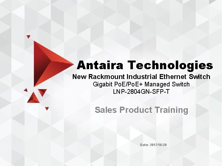 Antaira Technologies New Rackmount Industrial Ethernet Switch Gigabit Po. E/Po. E+ Managed Switch LNP-2804