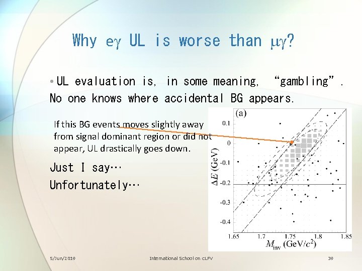 Why eg UL is worse than mg? • UL evaluation is, in some meaning,