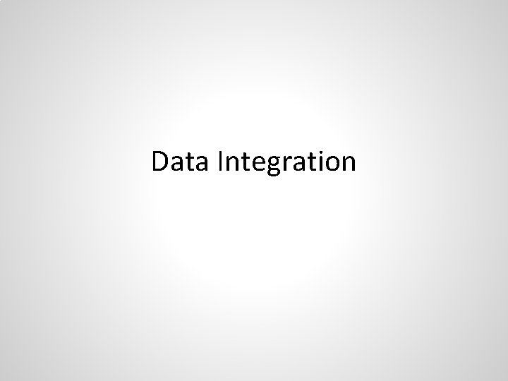 Data Integration 