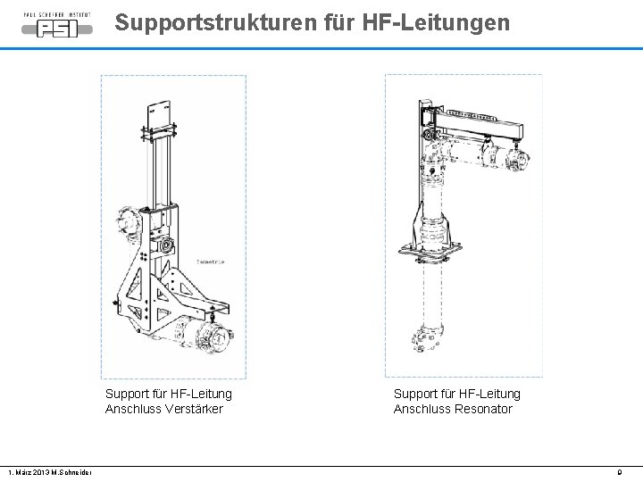 Supportstrukturen für HF-Leitungen Support für HF-Leitung Anschluss Verstärker 1. März 2013 M. Schneider Support