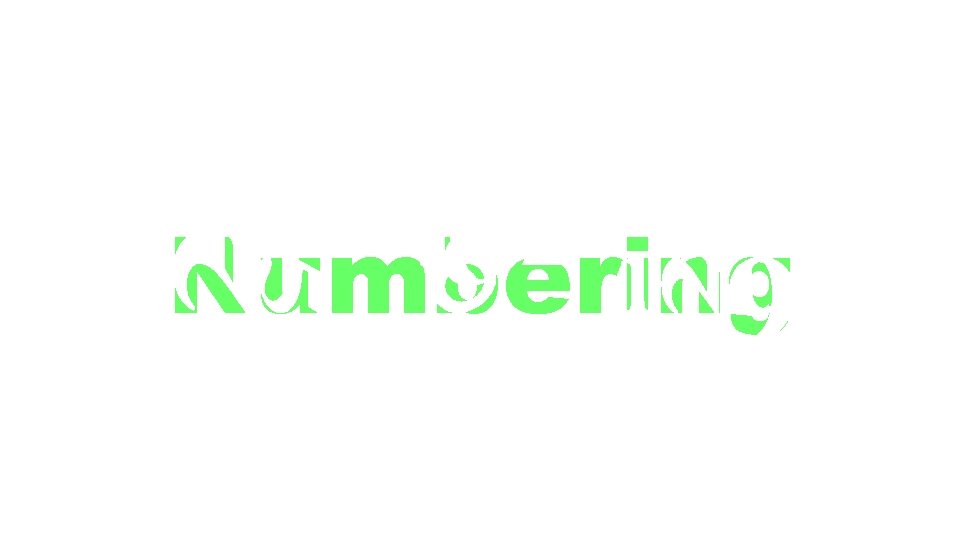 Numbering 