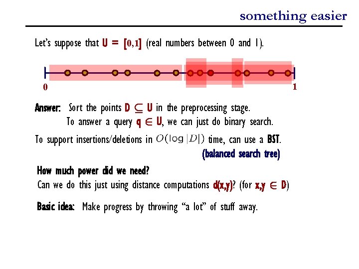 something easier Let’s suppose that U = [0, 1] (real numbers between 0 and