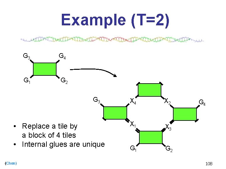 Example (T=2) G 3 G 4 G 1 G 2 G 3 • Replace