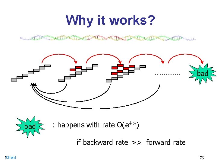 Why it works? . . . bad : happens with rate O(e-k. G) if
