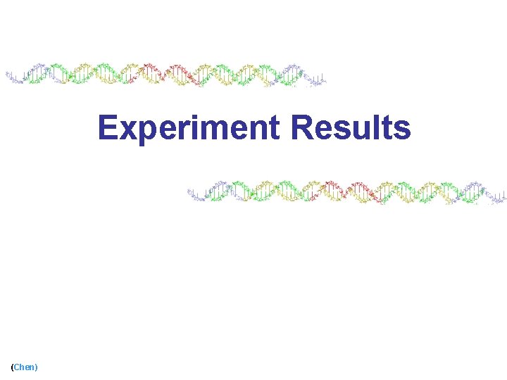 Experiment Results (Chen) 