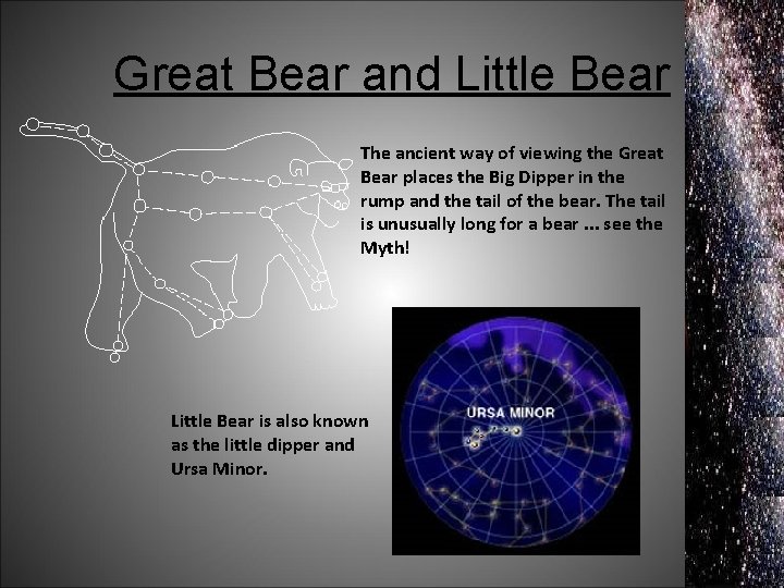 Great Bear and Little Bear The ancient way of viewing the Great Bear places