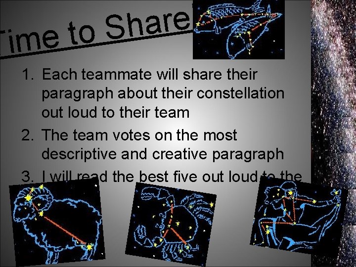 ! e r a h S o t e Tim 1. Each teammate will