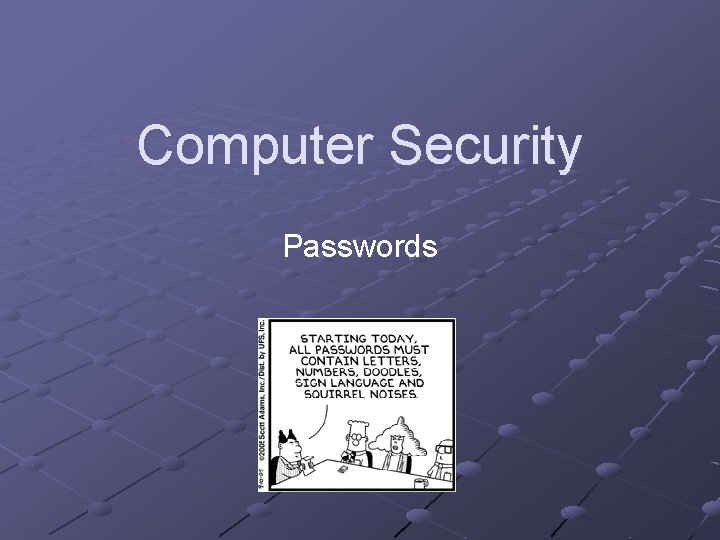 Computer Security Passwords 