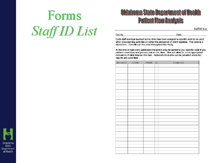 Forms Staff ID List 
