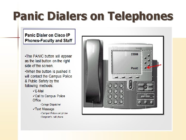 Panic Dialers on Telephones 