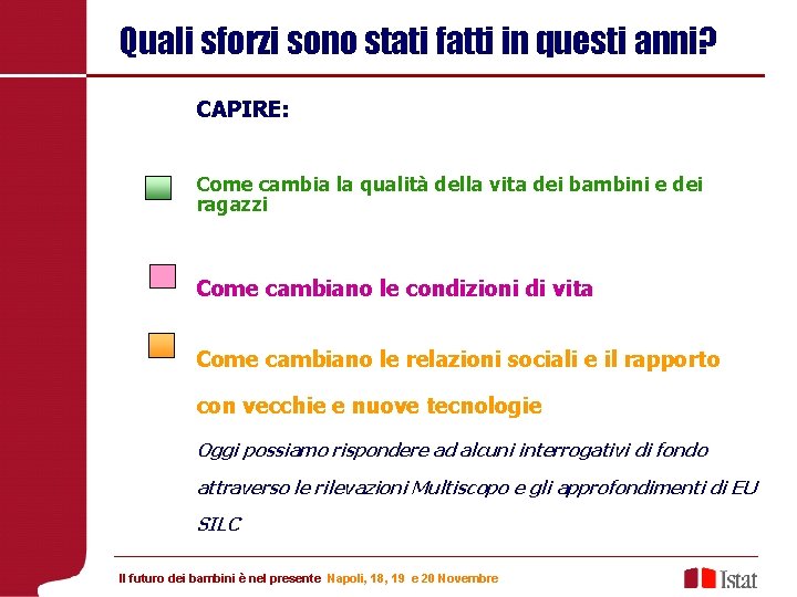 Quali sforzi sono stati fatti in questi anni? CAPIRE: Come cambia la qualità della