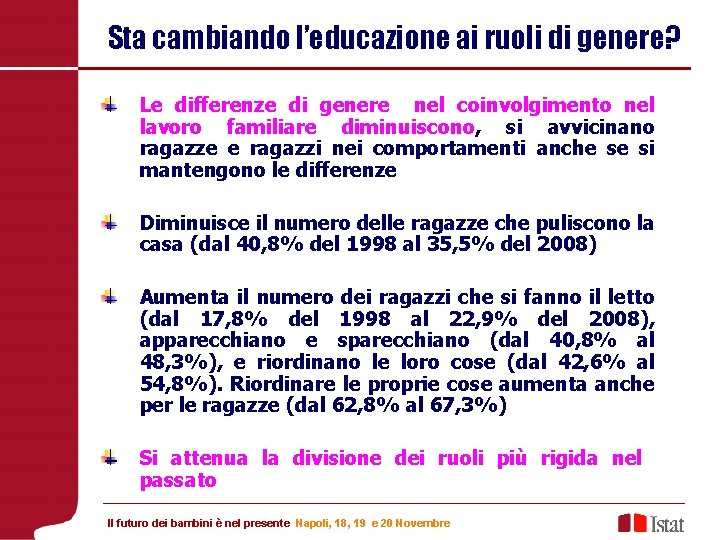 Sta cambiando l’educazione ai ruoli di genere? Le differenze di genere nel coinvolgimento nel