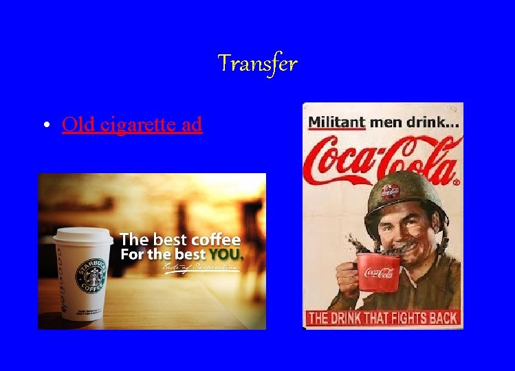 Transfer • Old cigarette ad 